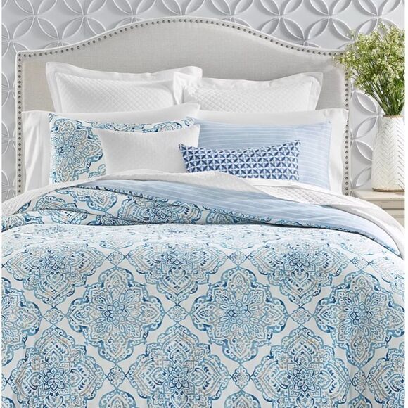 Charter Club Damask Collection Coastal Medallion 3-pc. Duvet Cover Set - Picture 1 of 6